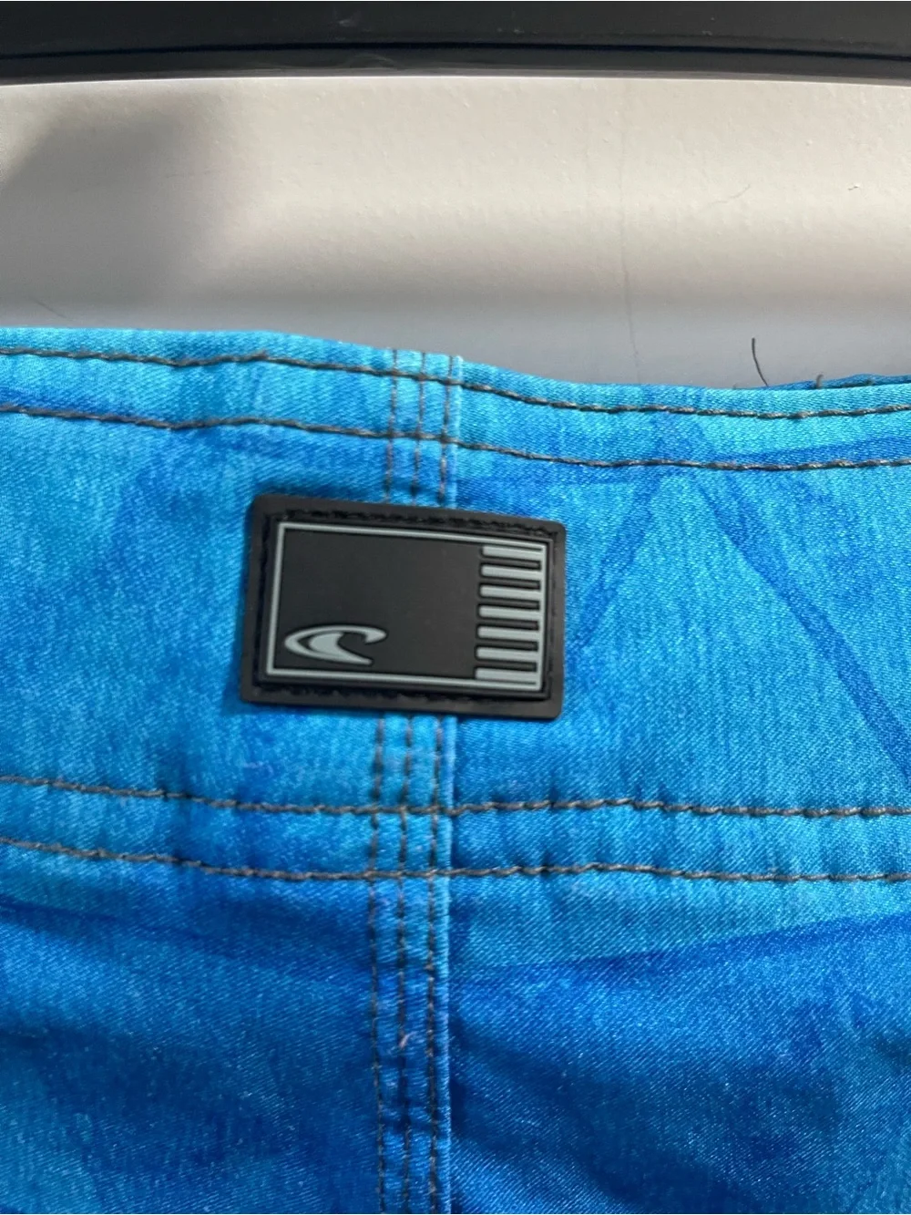 O'Neill Blue, Black & Gray Gradient Panel Swim Boardshorts
